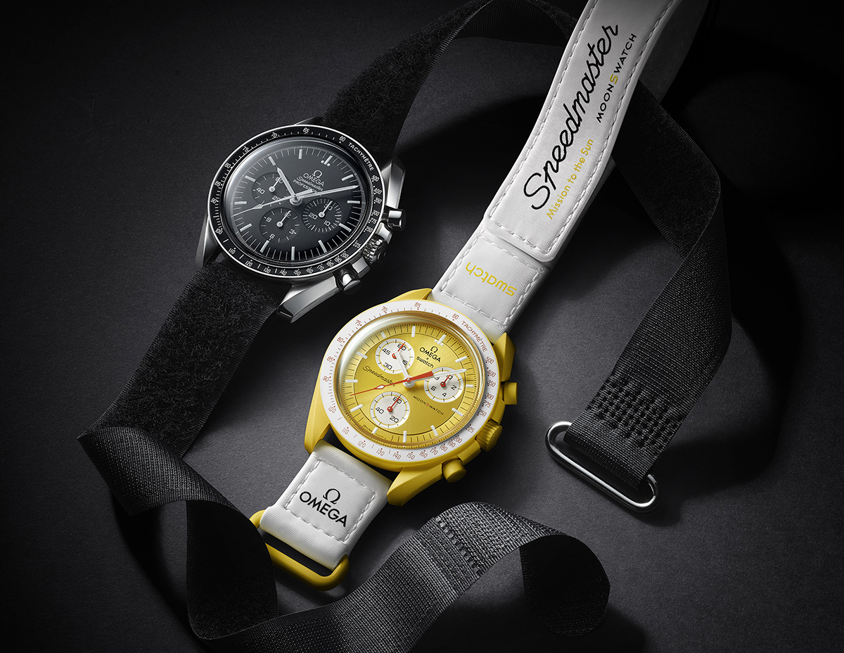 OMEGA collab with Swatch produces a playful take on the iconic Speedmaster￼